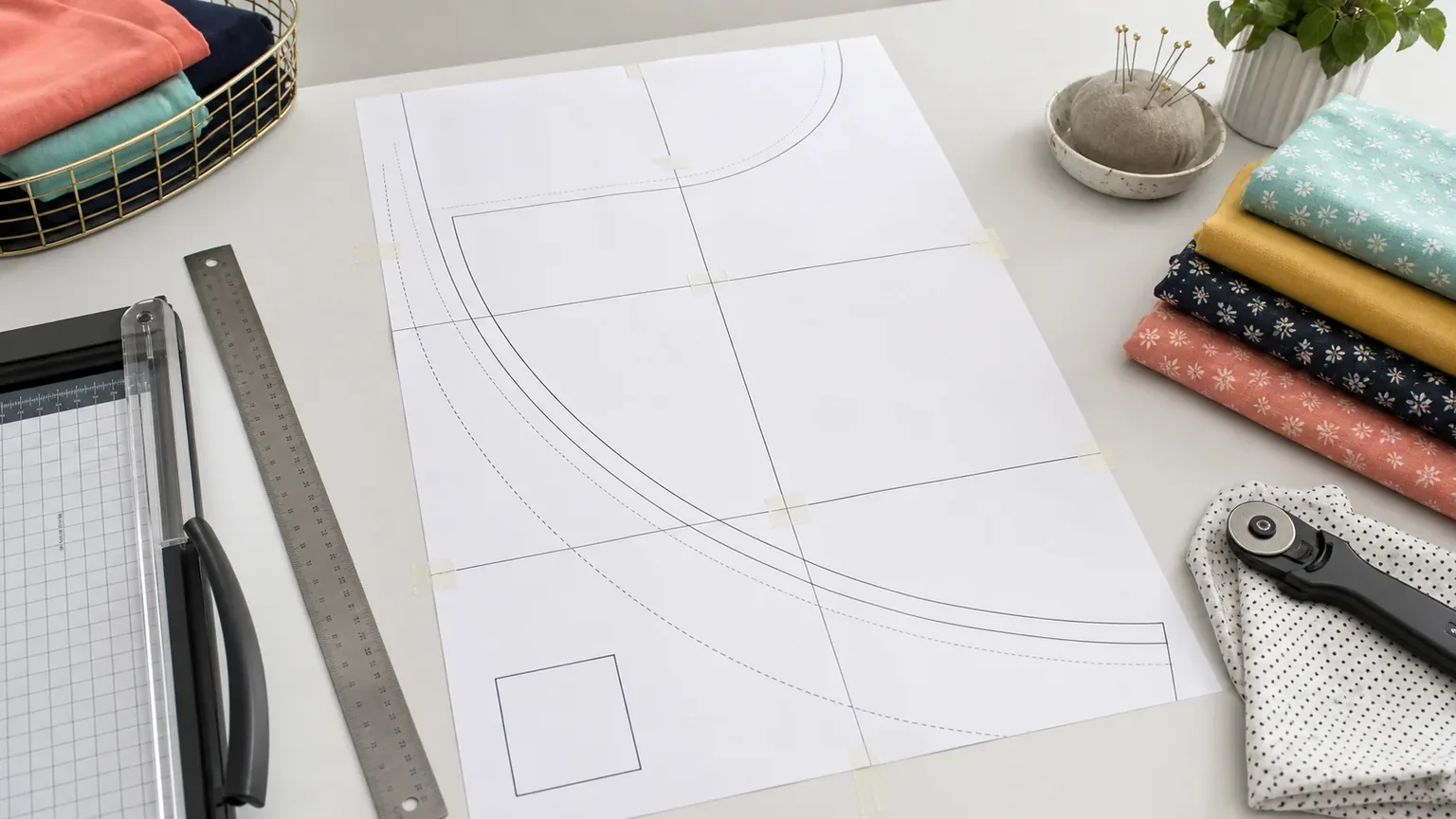 How to prepare a printable circle skirt PDF pattern