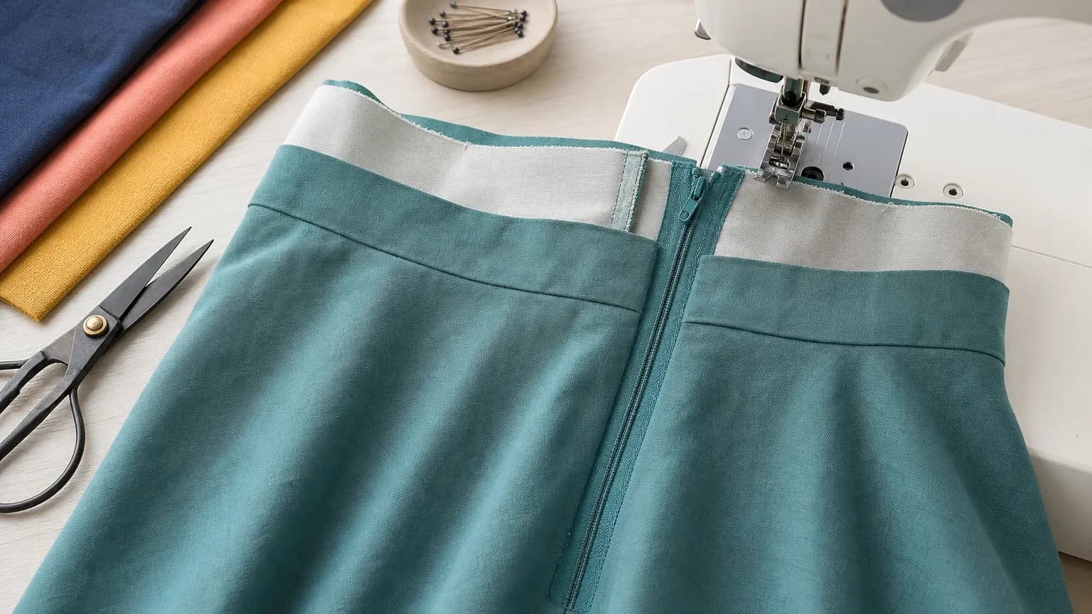Circle skirt zipper placement: side seam or center back