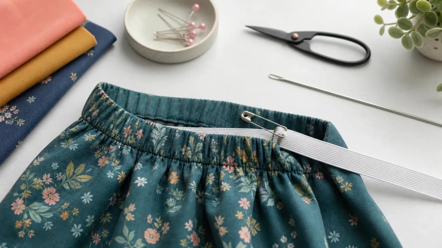 Elastic waist circle skirt drafting guide